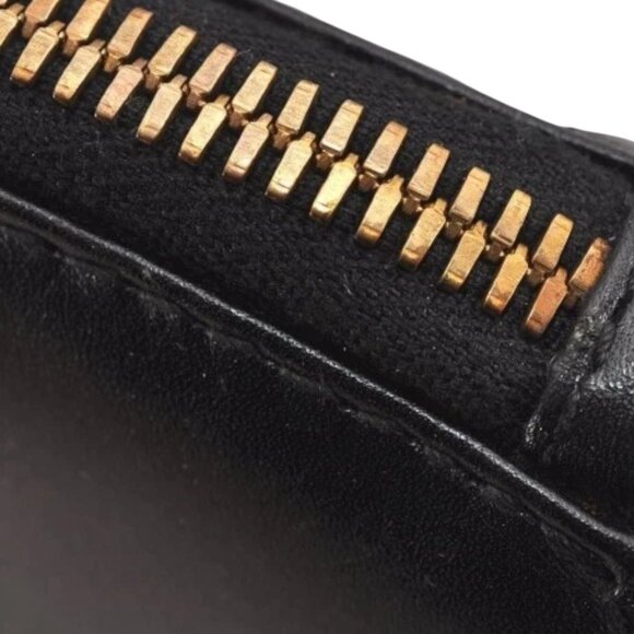 (L1) Authentic Gucci Hand Bag Black Leather Luxury Vintage Designer Handbag - Picture 9 of 11